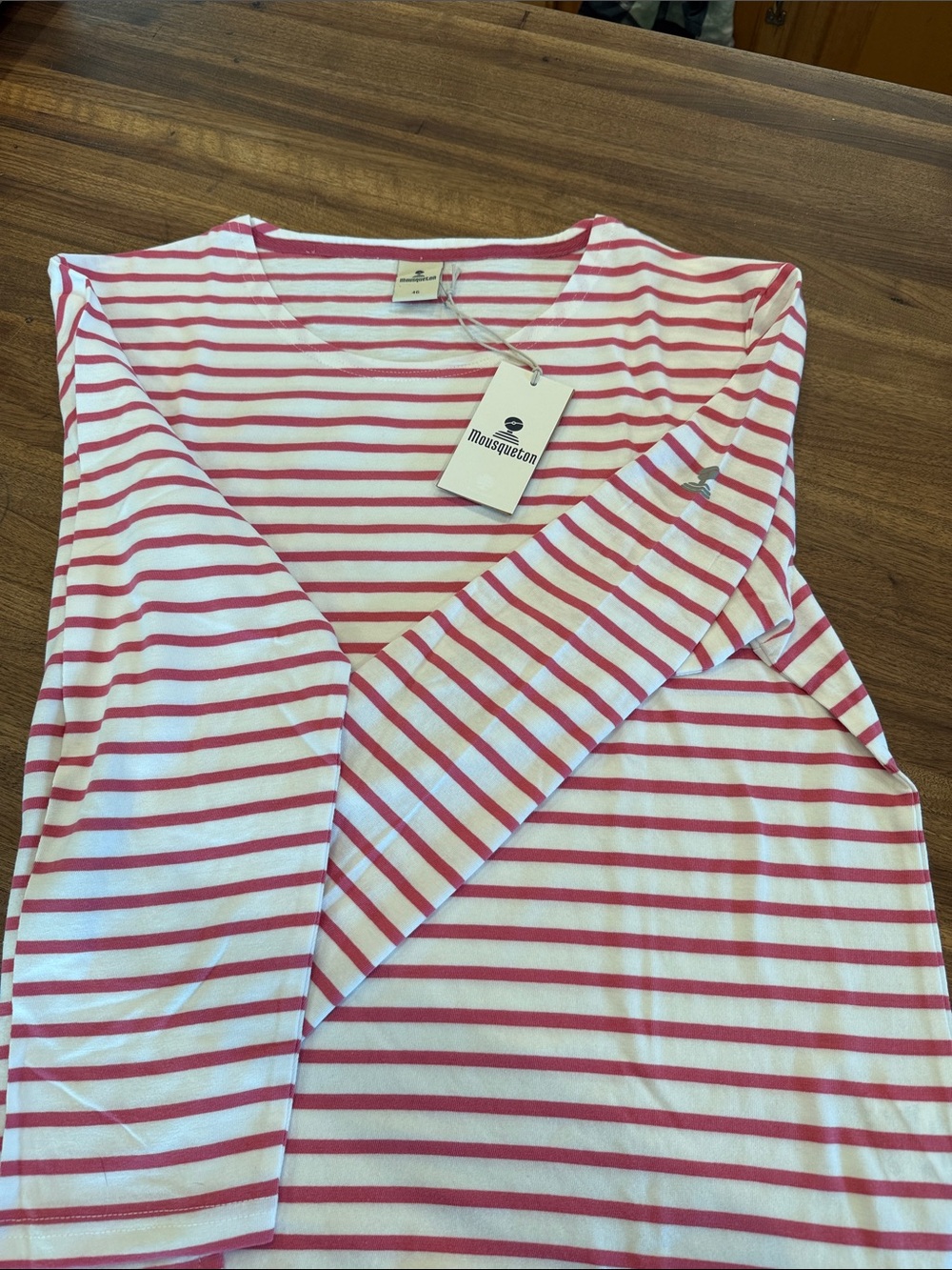 Pink French striped shirt